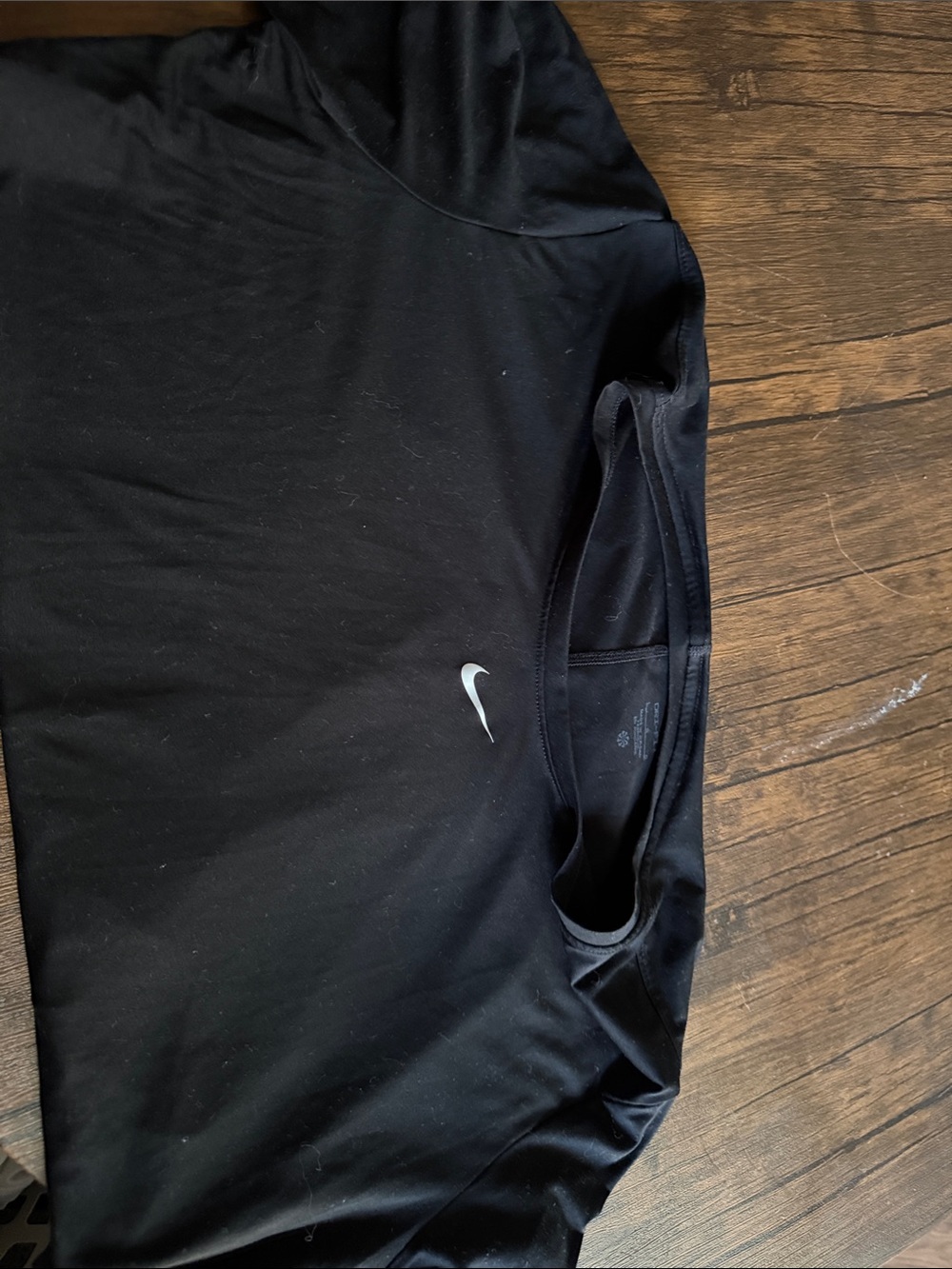 Nike Black Tee with White Swoosh